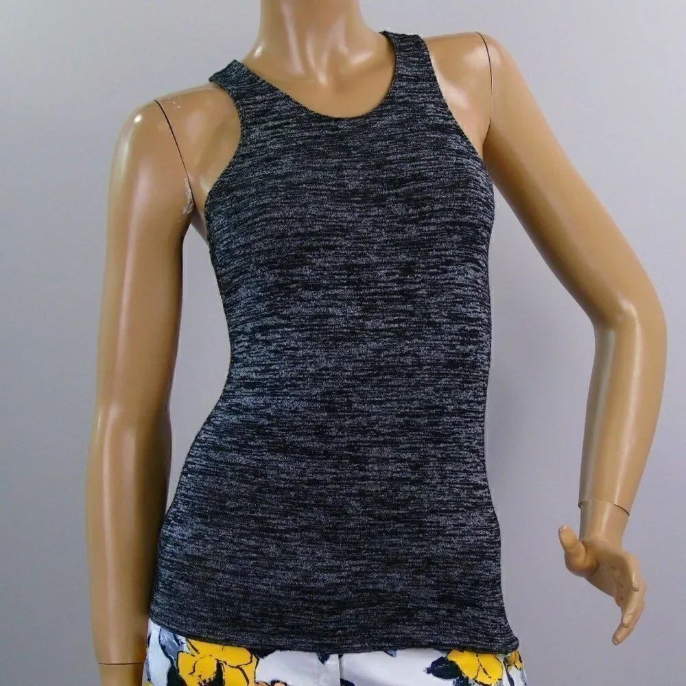 Aritzia Wilfred Black Marl Ornella Sleeveless Top